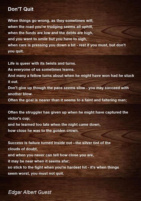 don't quit in tagalog|Don’t Quit by Edgar Albert Guest (Poem + Analysis).